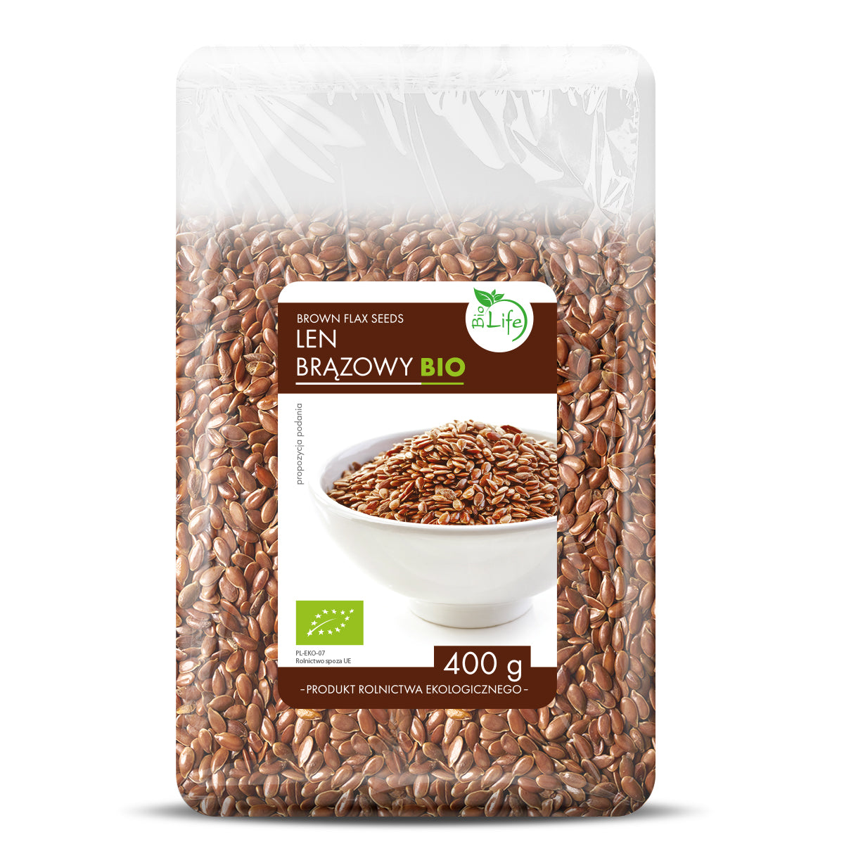 Siemię lniane brązowe BIO 400g