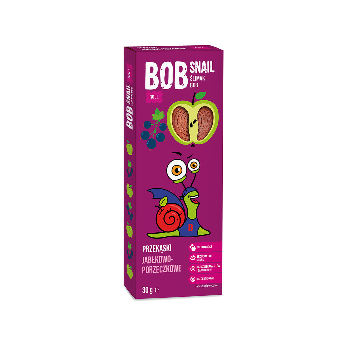 BOB SNAIL Rolls Jabłko-Czarna porzeczka 30 g