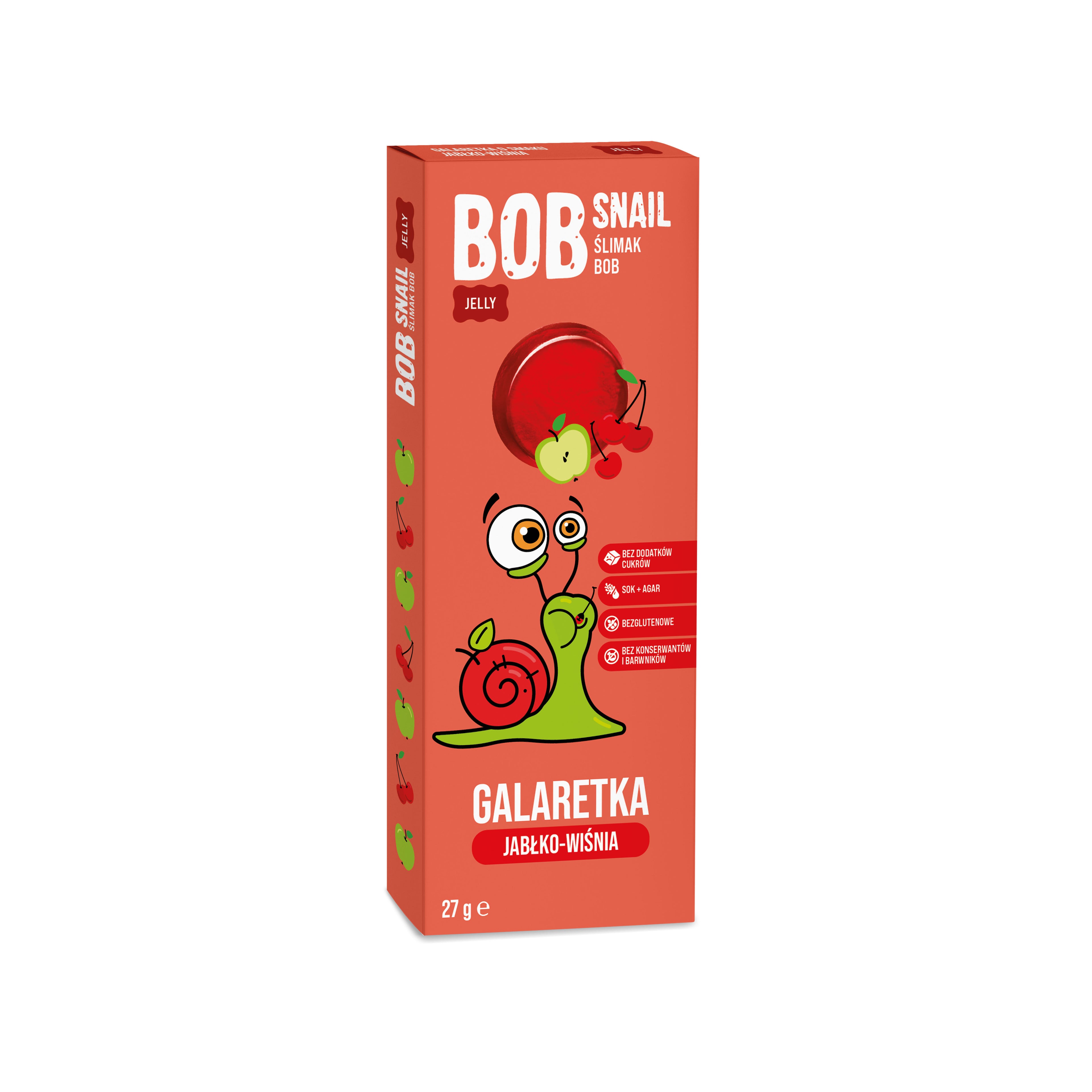 Bob Snail Galaretka Jabłko Wiśnia 27 g