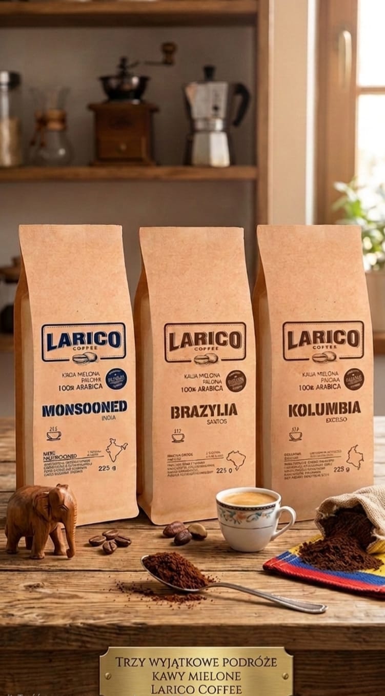 Larico Kawa Mielona Monsooned 100% Arabica Excelso 225g