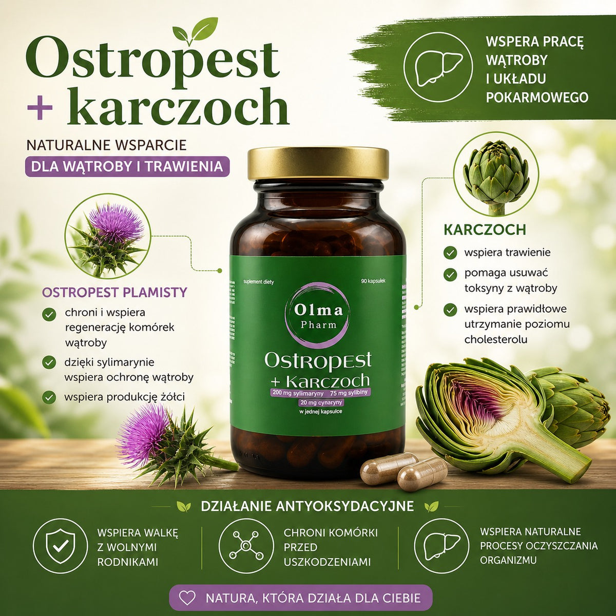 Ostropest + Karczoch 90 kapsułek