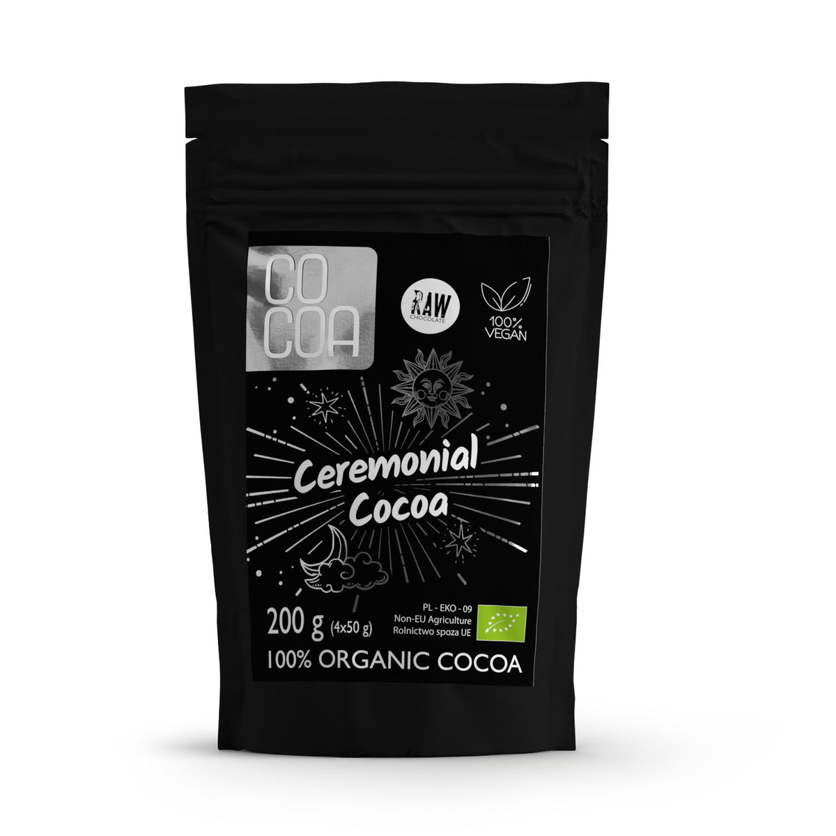 Ekologiczne Kakao ceremonialne  Tabliczki gorzkie 100% BIO (4 x 50 g) 200g
