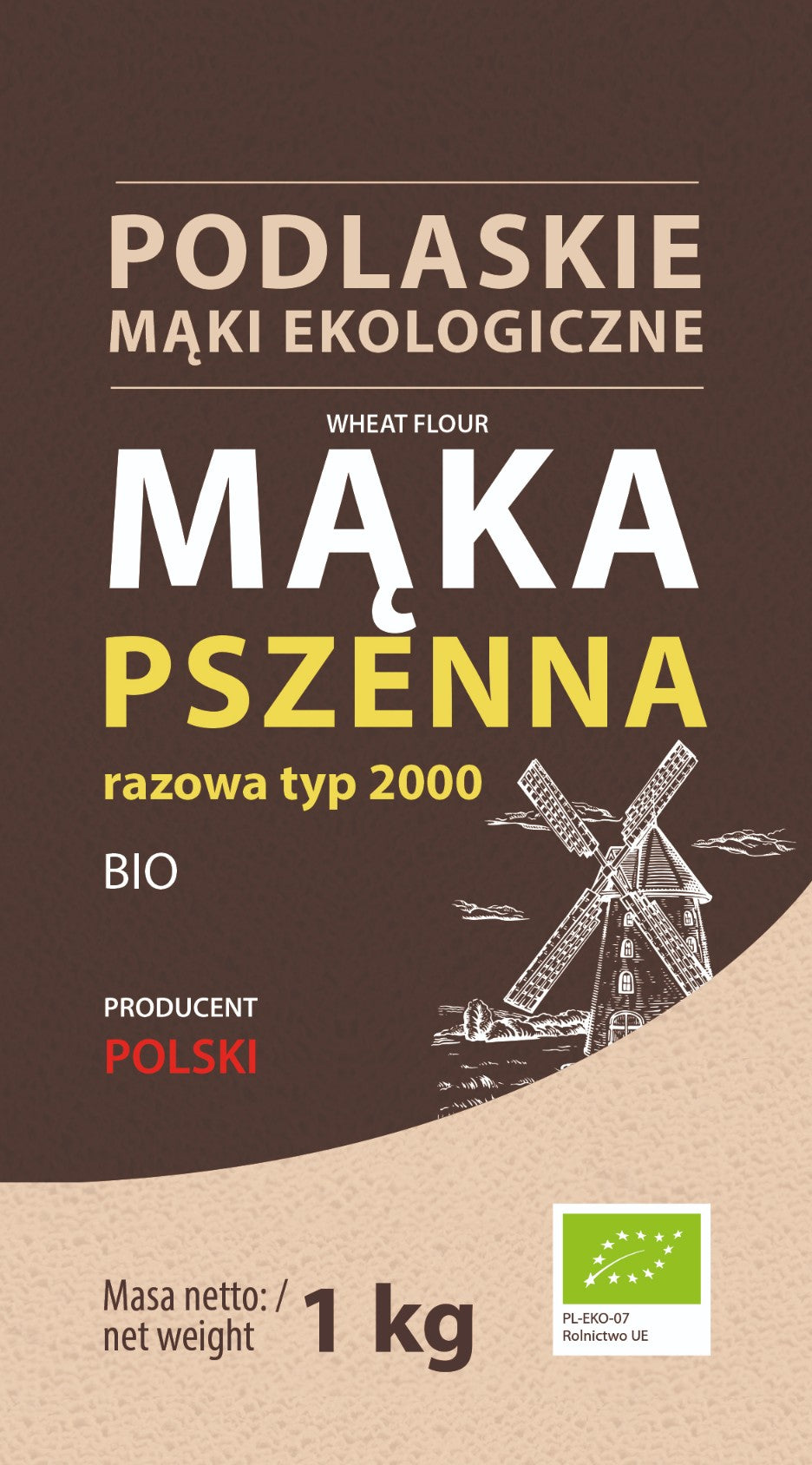 Mąka pszenna razowa BIO 1000g