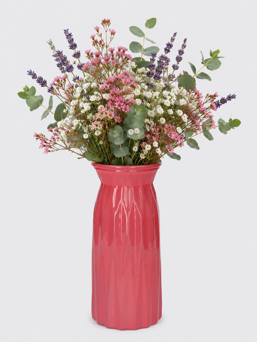 Wazon dekoracyjny szklany Ruby cukierkowy róż 20 cm