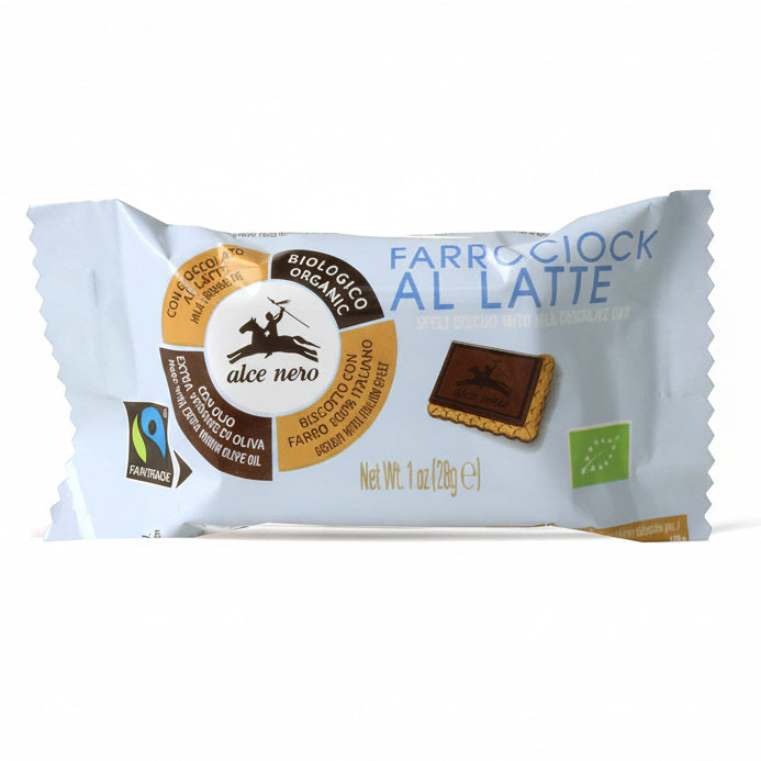 Ekologiczne Herbatniki orkiszowe z czekoladą mleczną FAIR TRADE BIO 28 g