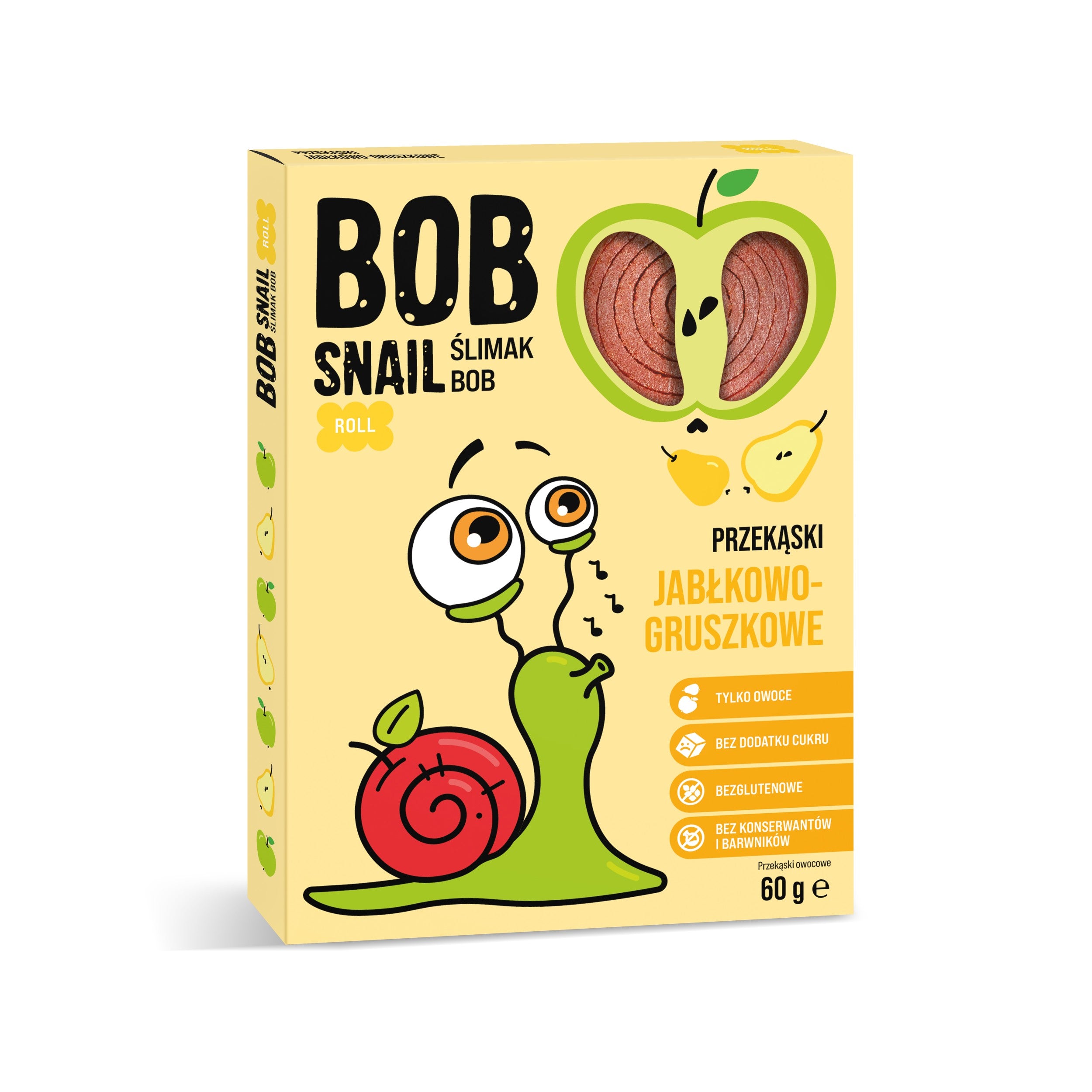 BOB SNAIL Rolls Jabłko Gruszka  60 g