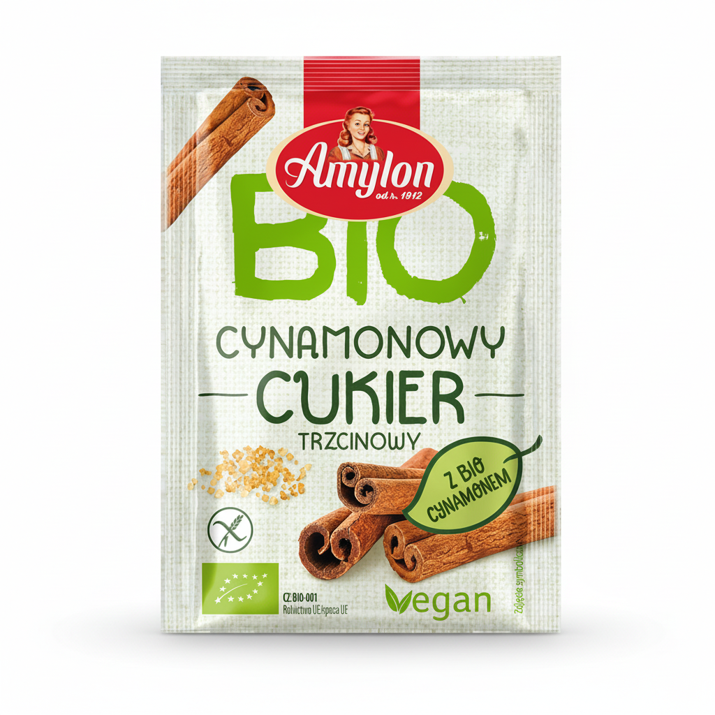 AMYLON Ekologiczny Cukier cynamonowy Bezglutenowy BIO 20g