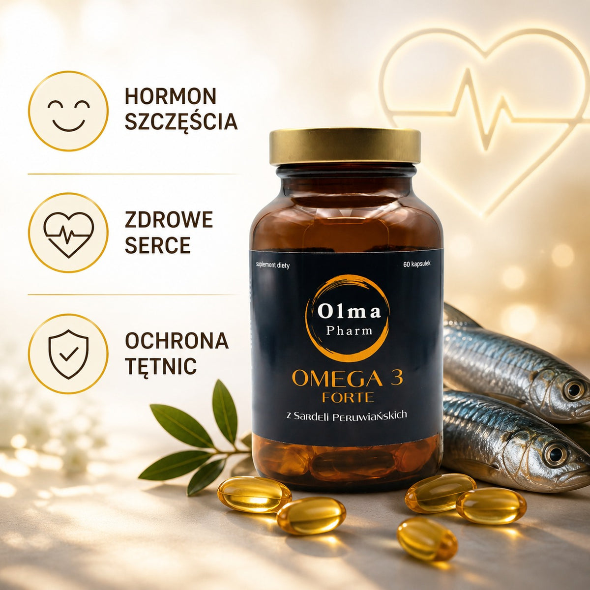 Omega 3 Forte z Sardeli Peruwiańskich 60 kapsułek