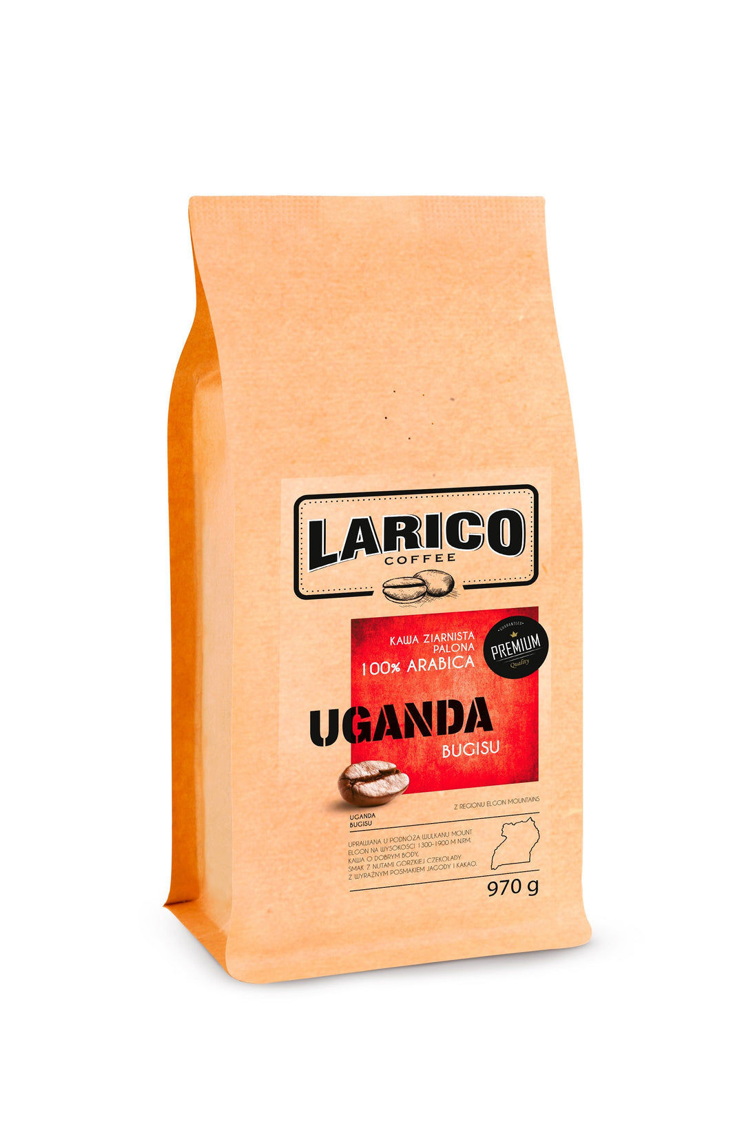 Kawa Ziarnista Uganda Bugisu 970g