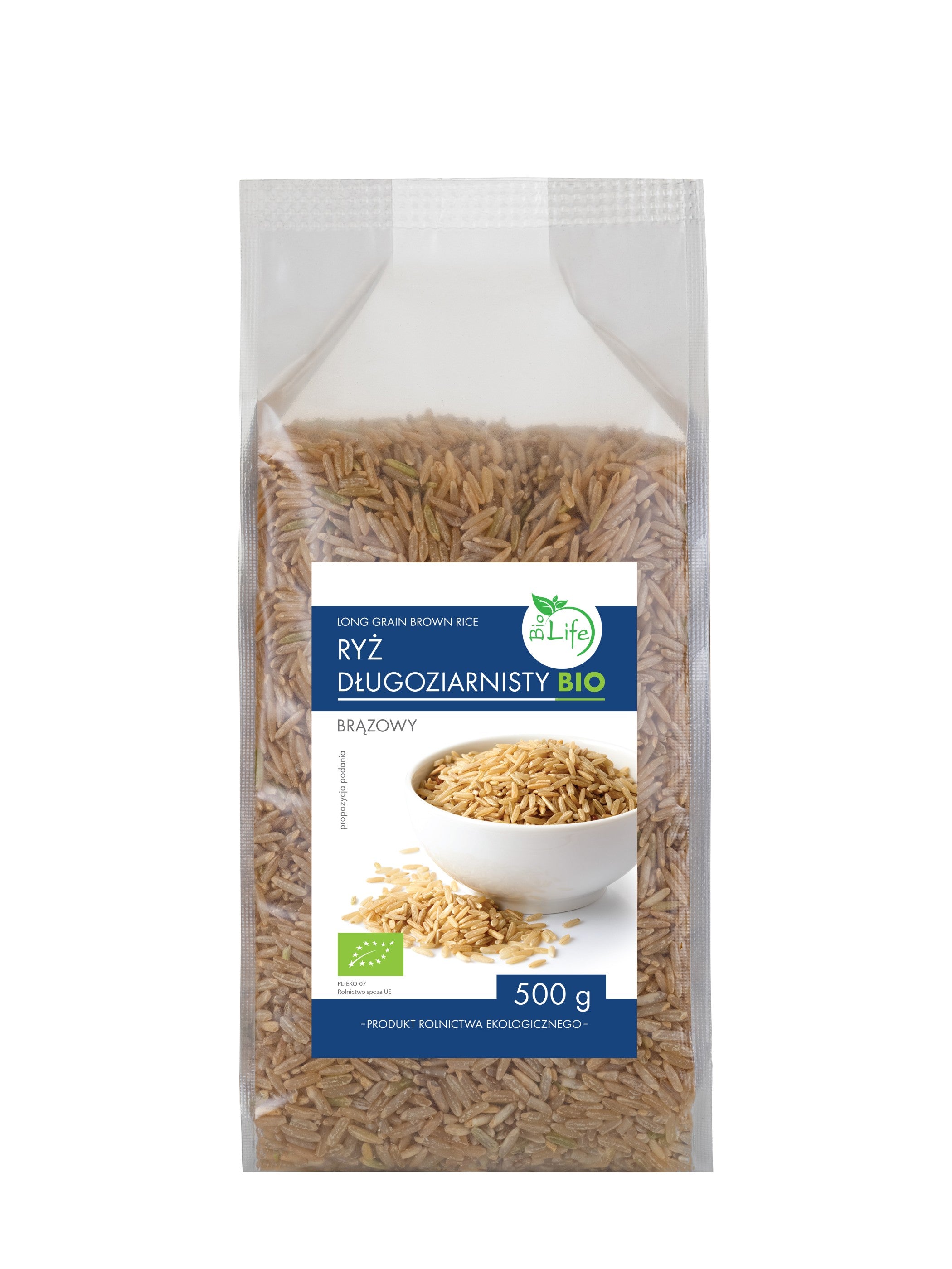 Ryż brązowy długoziarnisty BIO 500g