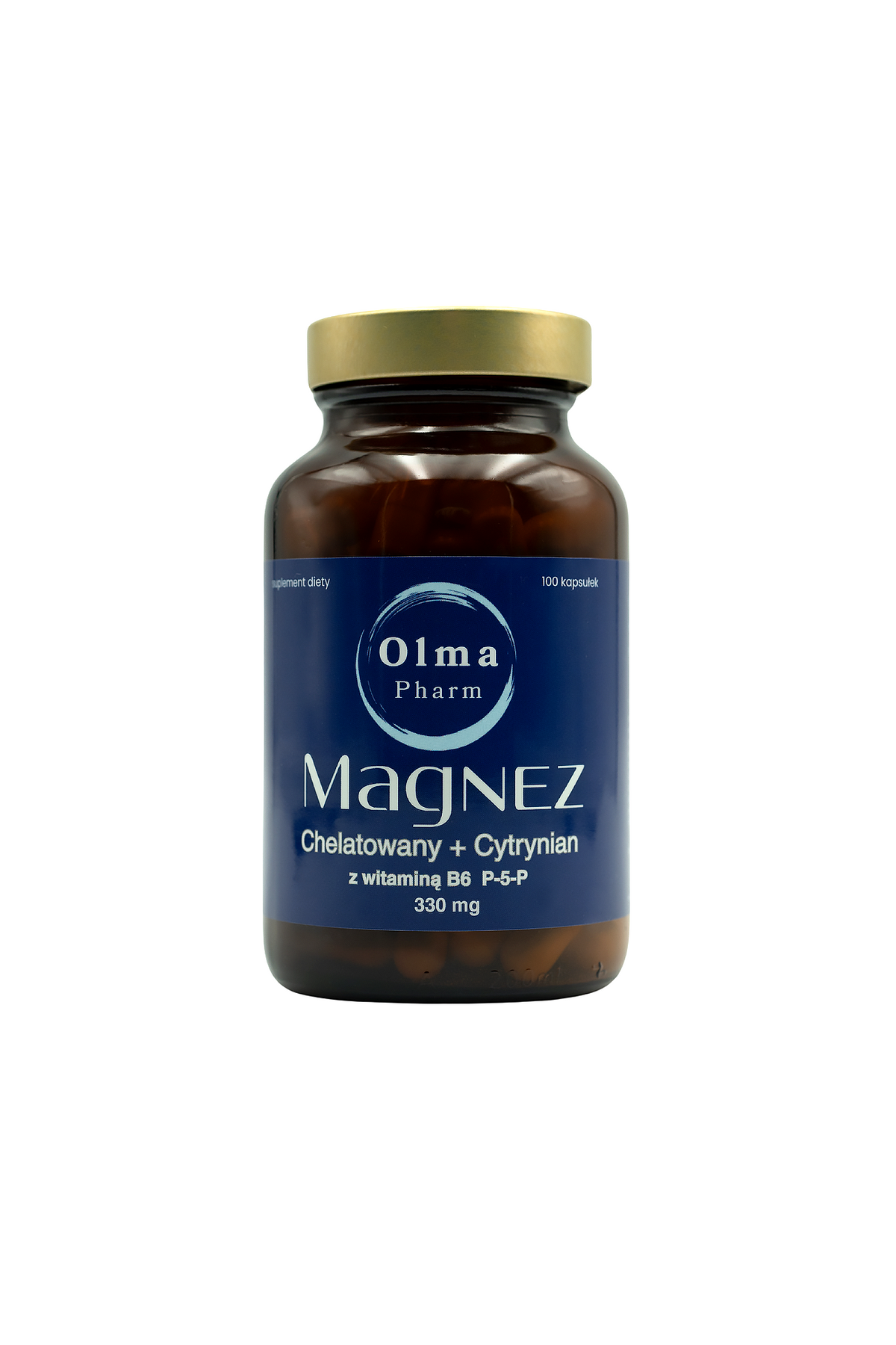 Magnez chelatowany+cytrynian z witaminą B6 P-5-P 100 kapsułek
